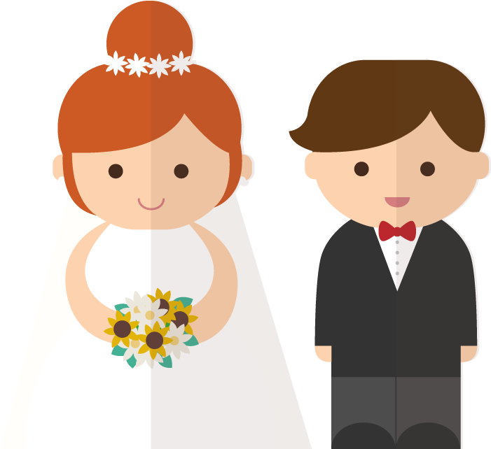 Bride And Groom Clipart Transparent Background Clipart - Bride And Groom Cartoon Png - Free Transparent PNG Clipart Images Download. - Wedding Transparent PNG Free Download