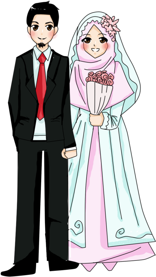 Happy Wedding Muslimah By Kurapikarryn0402 - Muslim Wedding Cartoon Png - Free Transparent PNG Clipart Images Download. - Wedding Transparent PNG Free Download