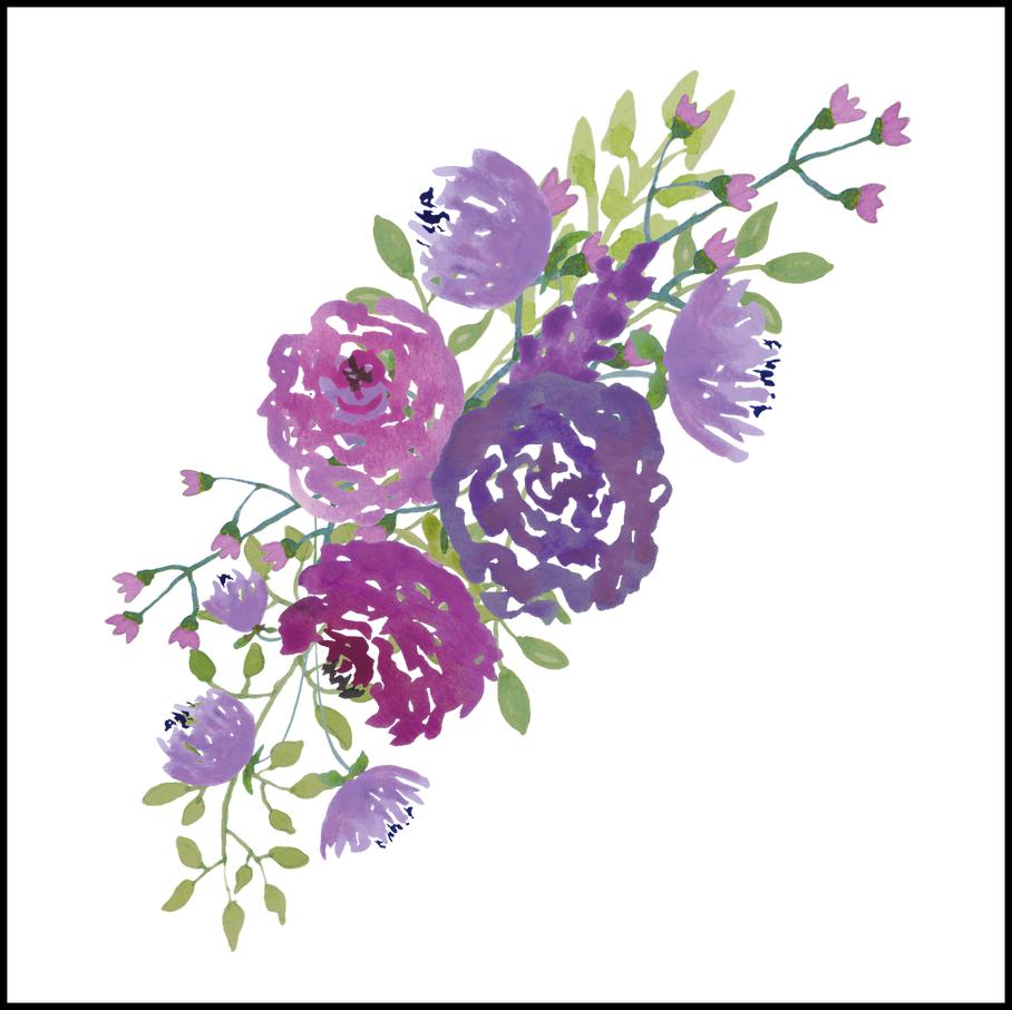 Appealing Prettythingsforyou Purple Pics Of Wedding - Purple Watercolor Flowers Clipart Transparent PNG - 908x907 - Free Download on - Wedding Transparent PNG Free Download