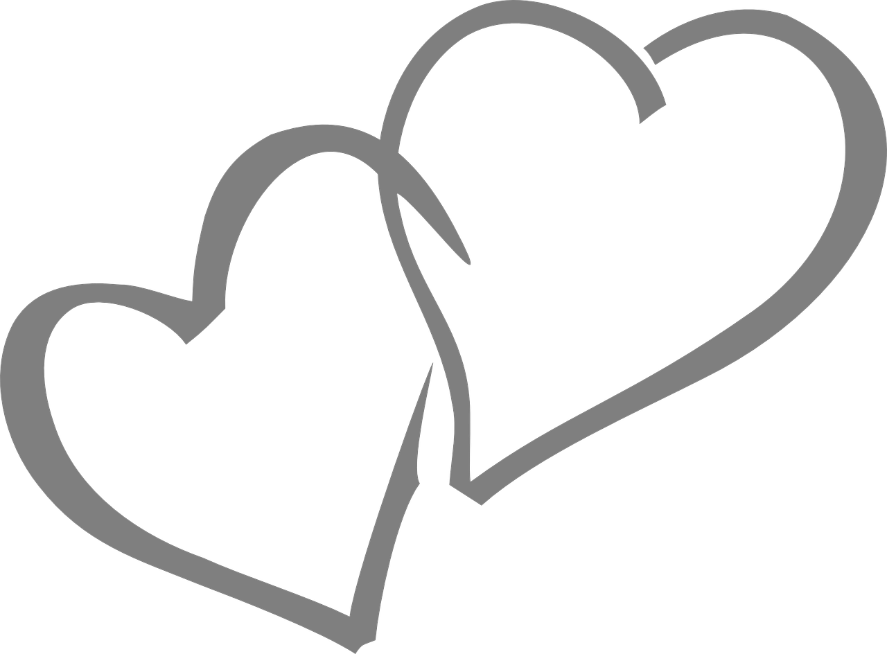 Wedding, Hearts Double Silver Couple Valentine Love - Silver Hearts Clip Art - Free Transparent PNG Clipart Images Download. - Wedding Transparent PNG Free Download