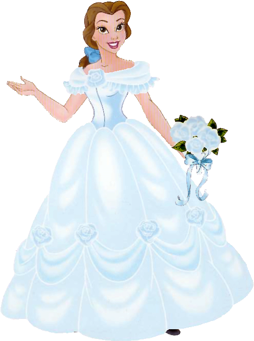 Wedding Dress Clipart Belle - Belle White Dress Png - Free Transparent PNG Clipart Images Download. - Wedding Transparent PNG Free Download