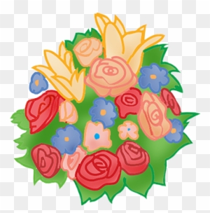 Wedding Cake Clipart, Bridal Bouquet Drawing - Wedding Flower Drawing Png - Free Transparent PNG Clipart Images Download. - Wedding Transparent PNG Free Download