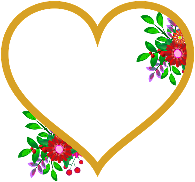 Photo Frame, Heart, Flowers, Wedding, Love, Happiness - Png Format Wedding Flowers Png - Free Transparent PNG Clipart Images Download. - Wedding Transparent PNG Free Download