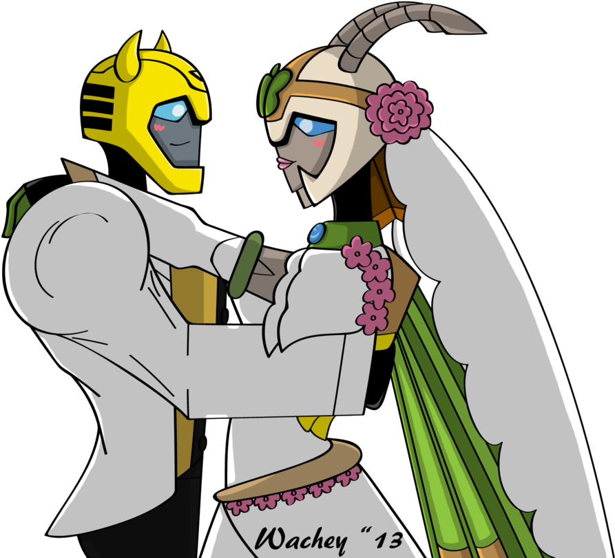 Bumblebee And Jadebutterfly Wedding Commission By Wachey - Transformers Animated Fanfiction Sari Love Bumblebee - Free Transparent PNG Clipart Images Download. - Wedding Transparent PNG Free Download