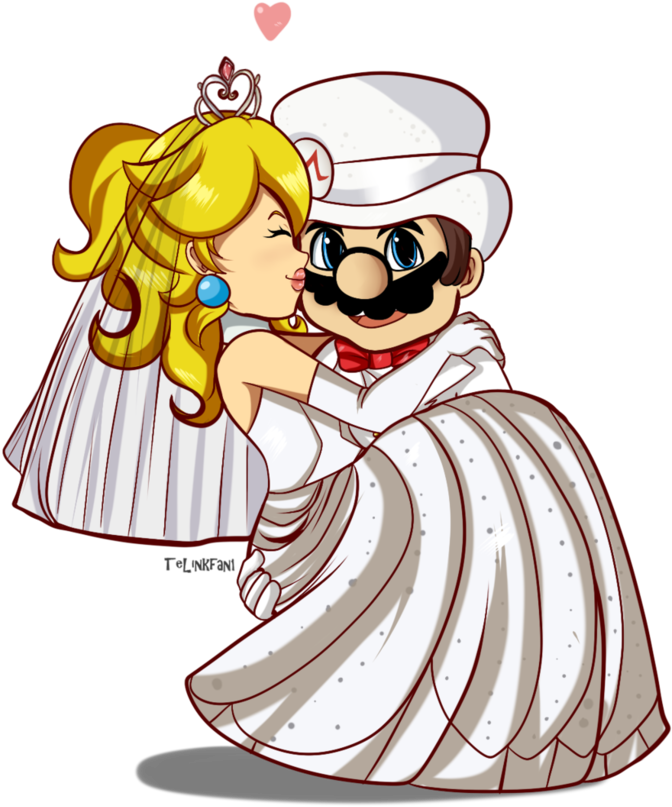 Wedding Mario X Peach By Telinkfan1 - Mario And Peach Wedding - Free Transparent PNG Clipart Images Download. - Wedding Transparent PNG Free Download