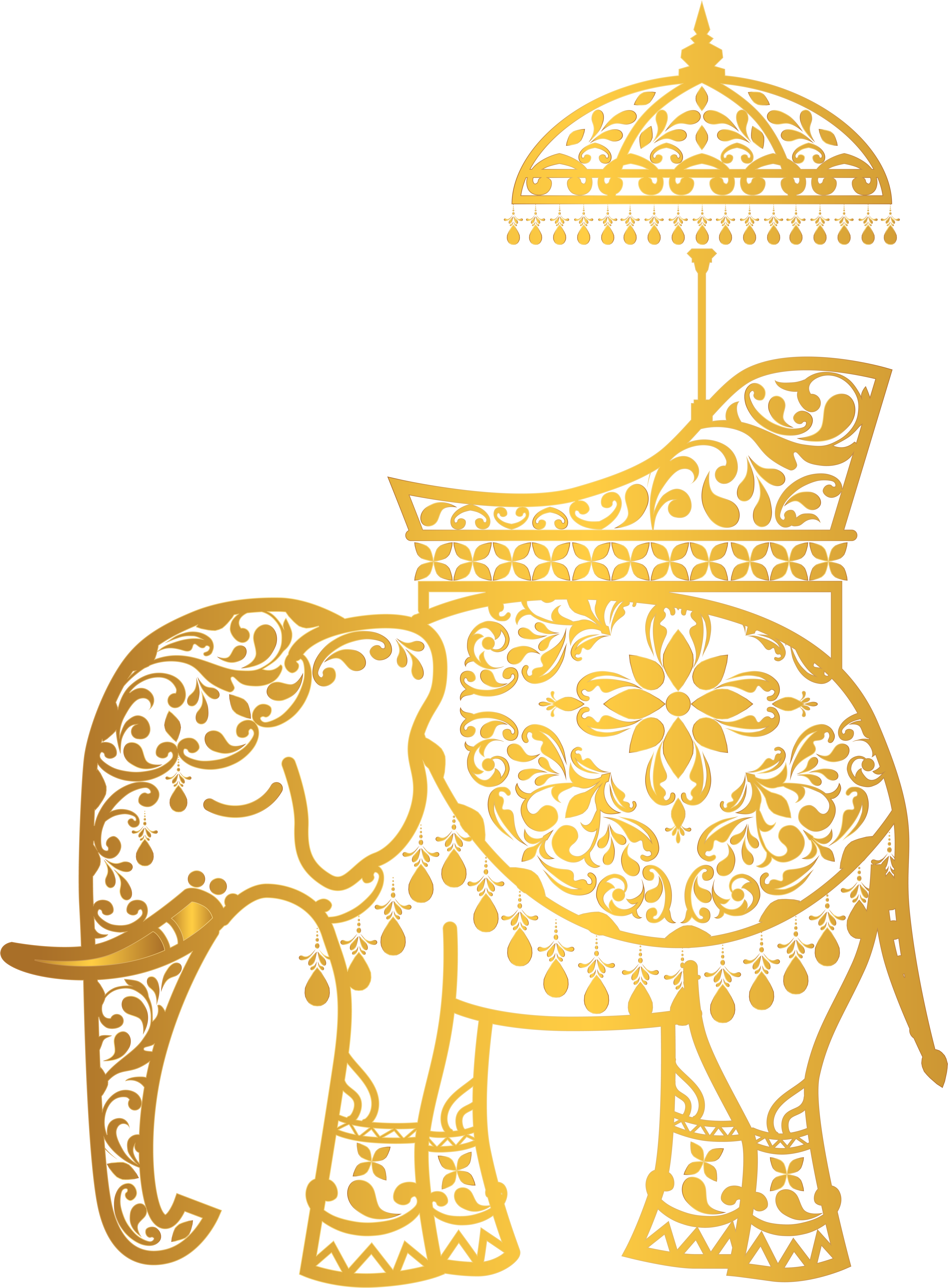 Surprising Indian Elephant Clipart Gold Png Clip Art - Indian Elephant Transparent Background - Free Transparent PNG Clipart Images Download. - Wedding Transparent PNG Free Download