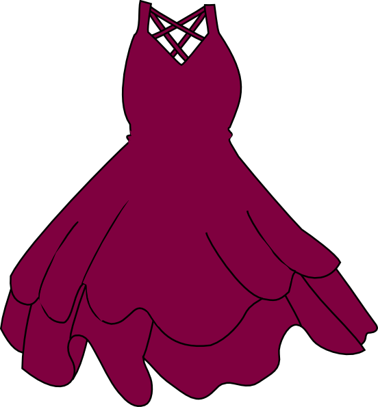 Maroon Wedding Dress Clip Art At Clker - Black Dress Clip Art - Free Transparent PNG Clipart Images Download. - Wedding Transparent PNG Free Download