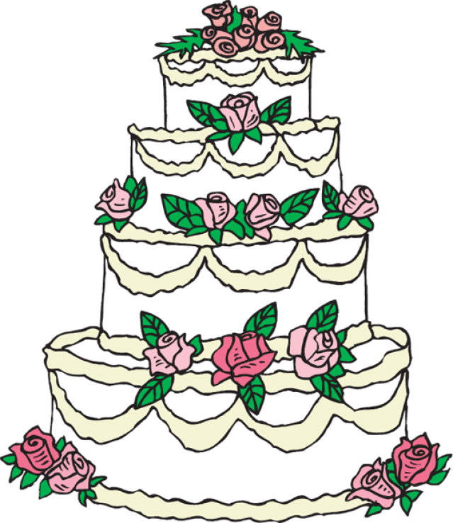 Grab This Free Birds With Ribbon And Rings Wedding - Wedding Cake Clip Art - Free Transparent PNG Clipart Images Download. - Wedding Transparent PNG Free Download