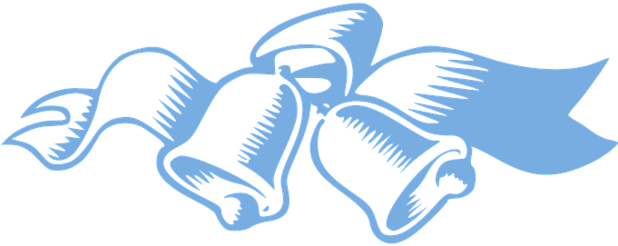 Bells Church Blue Wedding Ribbon Christmas - Blue Wedding Bells Png - Free Transparent PNG Clipart Images Download. - Wedding Transparent PNG Free Download