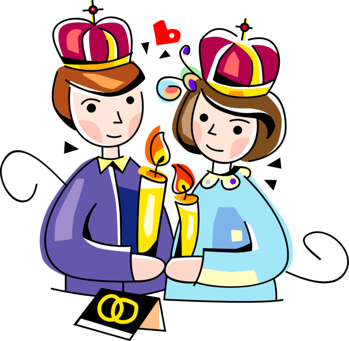 Vector Illustration Of Orthodox Christian Wedding Bride - Cartoon - Free Transparent PNG Clipart Images Download. - Wedding Transparent PNG Free Download