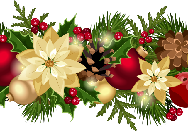 Poinsettia Clipart Top Border - Flower Wedding Decorations Png Transparent PNG - 640x480 - Free Download on - Wedding Transparent PNG Free Download