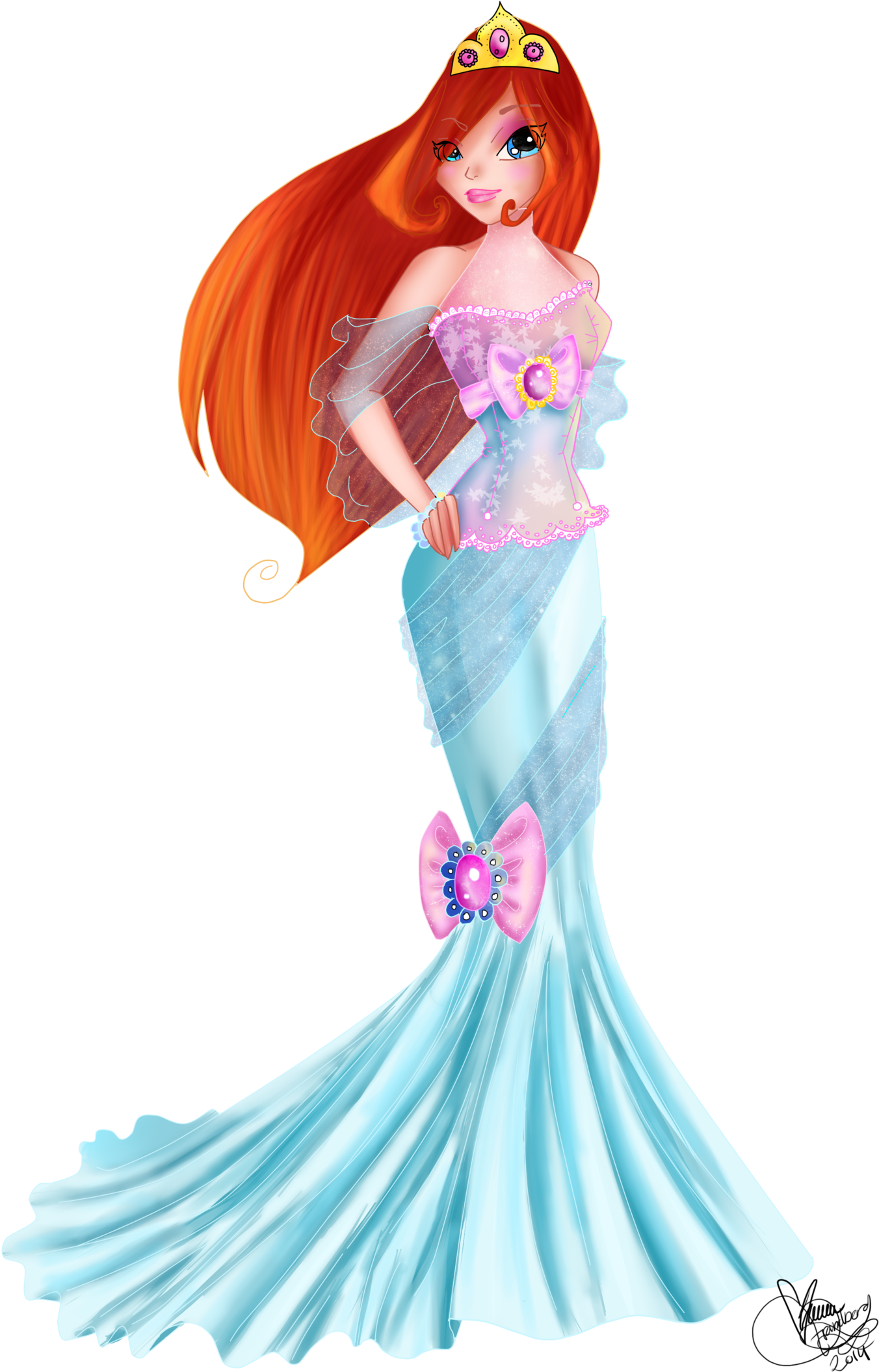 Best Solutions Of Free Wedding Dress Up Games About - Winx Club Bloom Dress - Free Transparent PNG Clipart Images Download. - Wedding Transparent PNG Free Download