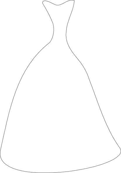 Gown Cliparts - White Wedding Dress Silhouette - Free Transparent PNG Clipart Images Download. - Wedding Transparent PNG Free Download