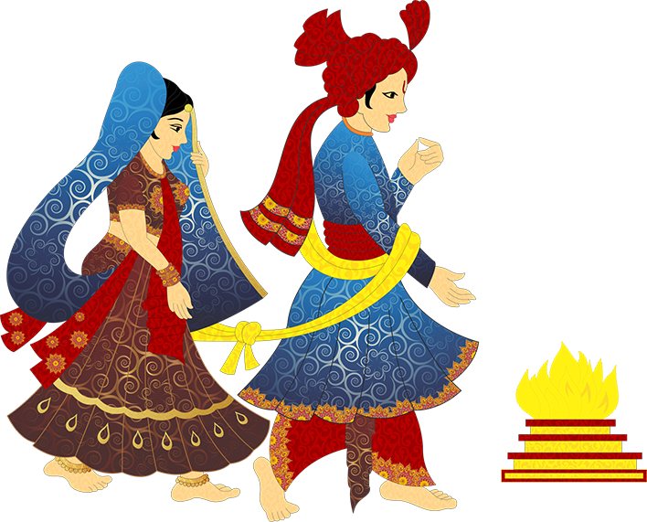 Indian Clipart Bride Groom - Indian Wedding Clipart Png - Free Transparent PNG Clipart Images Download. - Wedding Transparent PNG Free Download