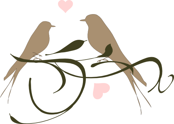 Wedding Birds Clipart Love Clip Art At Clker Com Vector - Clip Art Love Birds - Free Transparent PNG Clipart Images Download. - Wedding Transparent PNG Free Download