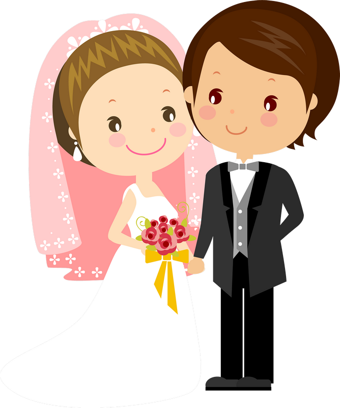 Imágenes De Novios En Caricatura - Card Wedding Invitation Cute - Free Transparent PNG Clipart Images Download. - Wedding Transparent PNG Free Download
