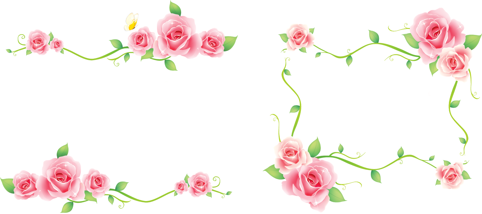 Floral, Cantos, Clipart, Png, Desenho, Transparente, - Frame Wedding - Free Transparent PNG Clipart Images Download. - Wedding Transparent PNG Free Download