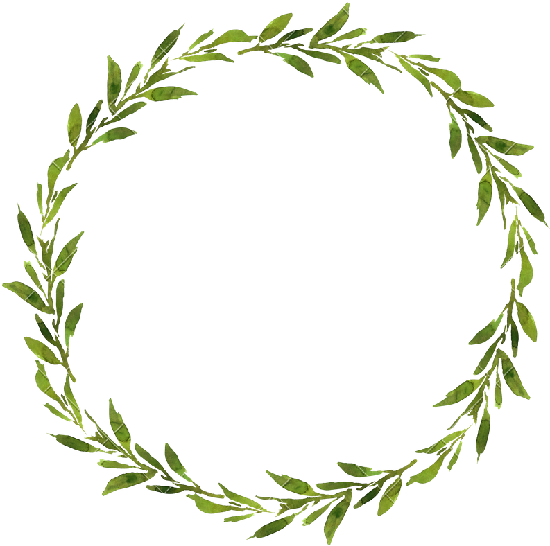 Floral Wedding Wreath - Green Wreath Watercolor - Free Transparent PNG Clipart Images Download. - Wedding Transparent PNG Free Download