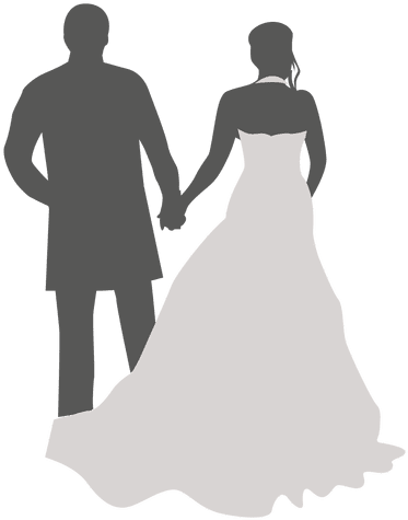 Wedding Couple Walking Back Silhouette - Silueta De Parejas Caminando - Free Transparent PNG Clipart Images Download. - Wedding Transparent PNG Free Download
