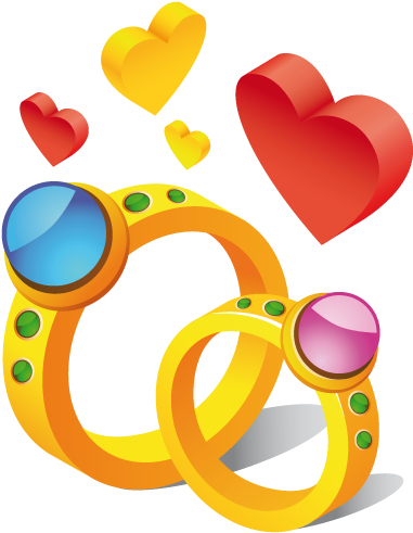 Wedding Ring Clip Art Pictures Free Clipart Images - Cute Stickers For Whatsapp - Free Transparent PNG Clipart Images Download. - Wedding Transparent PNG Free Download