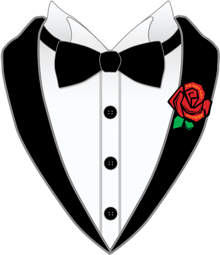 Senior Prom Clipart - Tuxedo Groom Or Groomsman Wedding Party T Shirt - Free Transparent PNG Clipart Images Download. - Wedding Transparent PNG Free Download