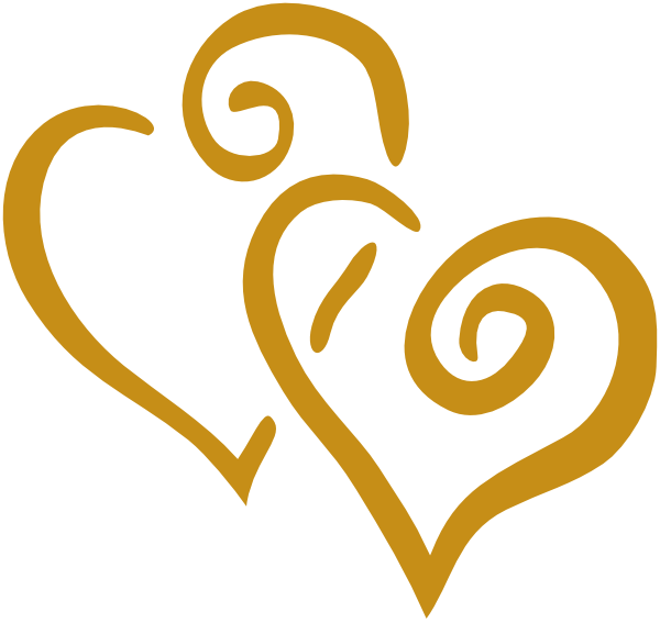 Gold Hearts Clip Art At Clker - Gold Hearts Clip Art - Free Transparent PNG Clipart Images Download. - Wedding Transparent PNG Free Download