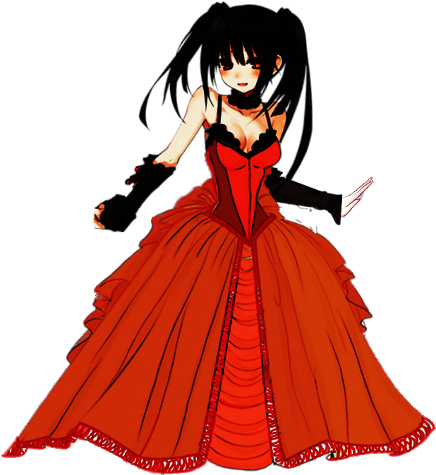 Kurumi In Orange Wedding Dress By Itsuka-shin - Cartoon - Free Transparent PNG Clipart Images Download. - Wedding Transparent PNG Free Download