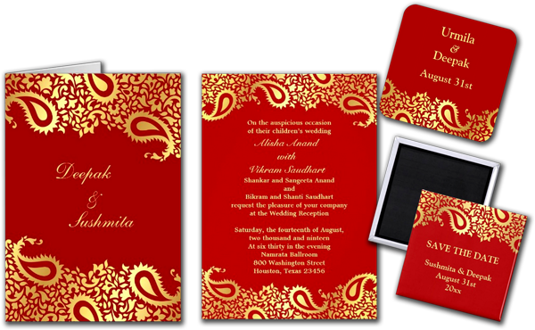 Hindu Marriage Invitation Cards Paisleys Elegant Indian - Paisleys Elegante Indische Hochzeit Gefaltete Grußkarte Transparent PNG - 600x370 - Free Download on - Wedding Transparent PNG Free Download