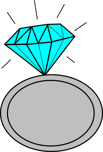 Diamond Ring Bling Clipart - Blue Wedding Rings Clip Art - Free Transparent PNG Clipart Images Download. - Wedding Transparent PNG Free Download