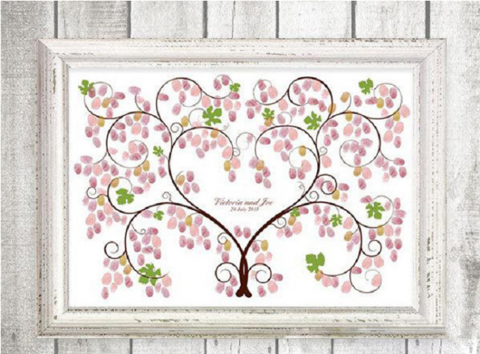 Fingerprint Canvas Wedding Fingerprint Tree, Signature - Mandydov Fingerprint Tree Thumbprint Guest Book + 4pcs Transparent PNG - 700x700 - Free Download on - Wedding Transparent PNG Free Download