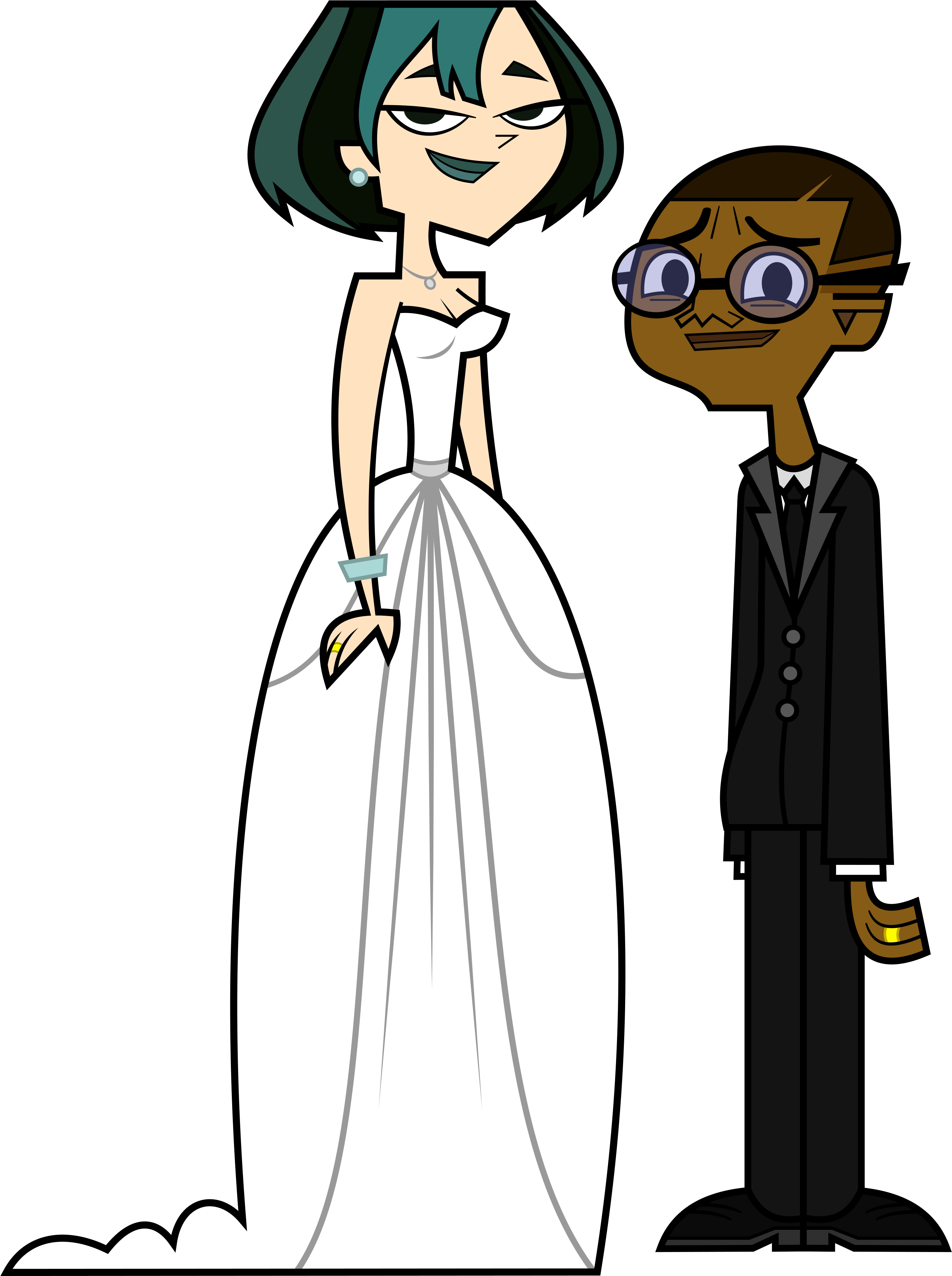 Gwemeron Wedding By Terrance Hearts Art - Total Drama Island Gwen - Free Transparent PNG Clipart Images Download. - Wedding Transparent PNG Free Download