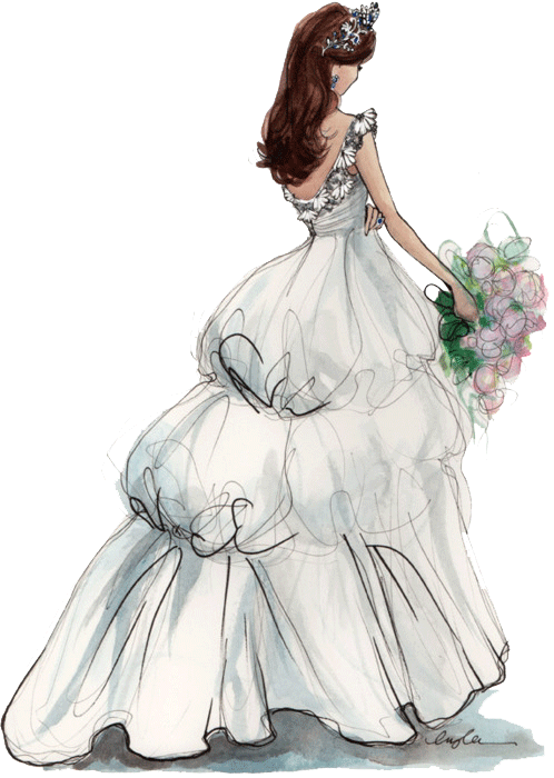 Wedding Bride Free Vector Donload - Girl In Wedding Dress Drawing - Free Transparent PNG Clipart Images Download. - Wedding Transparent PNG Free Download