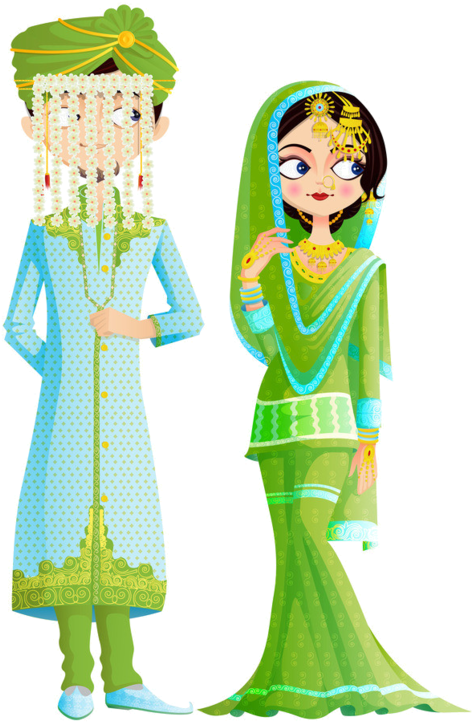 Personnages, Illustration, Individu, Personne, Gens - Muslim Wedding Couple Vector Transparent PNG - 548x800 - Free Download on - Wedding Transparent PNG Free Download