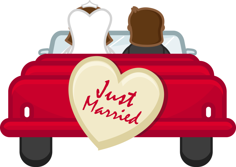 Pin Wedding Clipart Png Free Download - Just Married Car Png Transparent PNG - 800x565 - Free Download on - Wedding Transparent PNG Free Download
