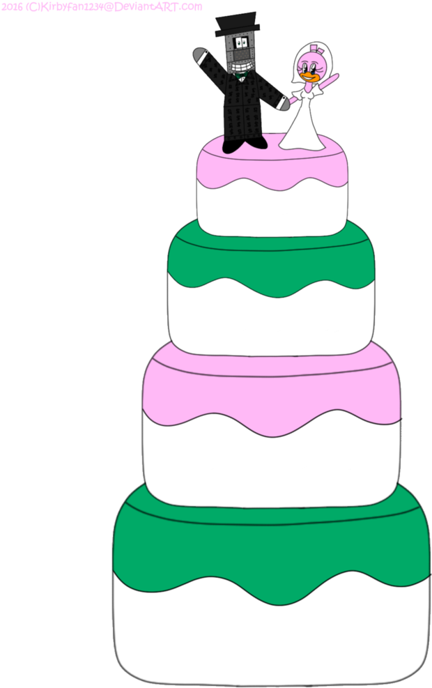 Toontown Wedding Cake {my Style} By Kirbyfan1234 - Birthday Cake - Free Transparent PNG Clipart Images Download. - Wedding Transparent PNG Free Download