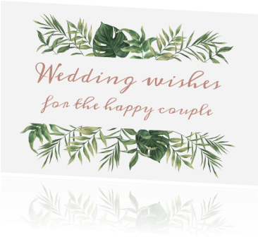 Beautiful Wedding Wishes Cards Rosegold Beautiful Botanics - Blowfish Black Ankle Wedge Boots Transparent PNG - 455x350 - Free Download on - Wedding Transparent PNG Free Download