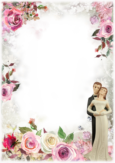 Wedding Photo Frame Png - Rosa Rosen-uawg Karte Transparent PNG - 400x566 - Free Download on - Wedding Transparent PNG Free Download