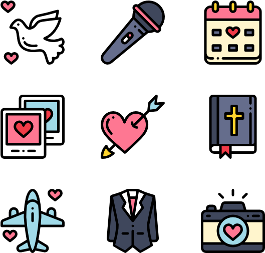 Wedding 50 Icons - Icon Casino Png Free Transparent PNG - 600x564 - Free Download on - Wedding Transparent PNG Free Download