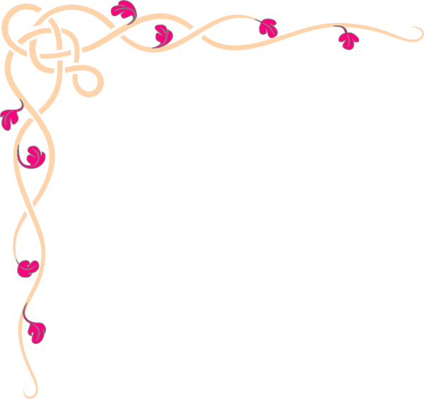 Scroll Wedding Svg Clip Arts 600 X 565 Px - Pink And Blue Border - Free Transparent PNG Clipart Images Download. - Wedding Transparent PNG Free Download