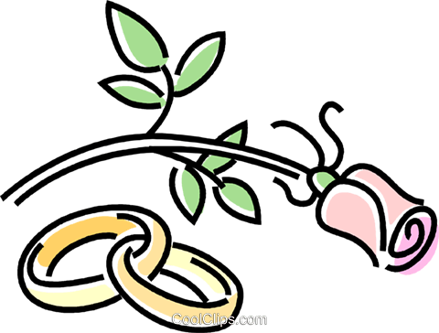 Wedding Rings With A Rose Royalty Free Vector Clip - Free Clip Art Weddings - Free Transparent PNG Clipart Images Download. - Wedding Transparent PNG Free Download