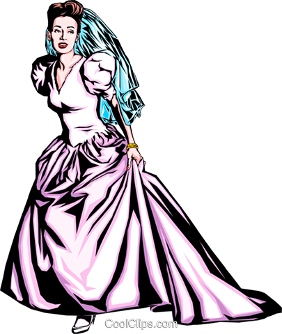 Wedding Clipart Of An Elegant Woman In Bride Dress - Wedding Clipart Of An Elegant Woman In Bride Dress - Free Transparent PNG Clipart Images Download. - Wedding Transparent PNG Free Download