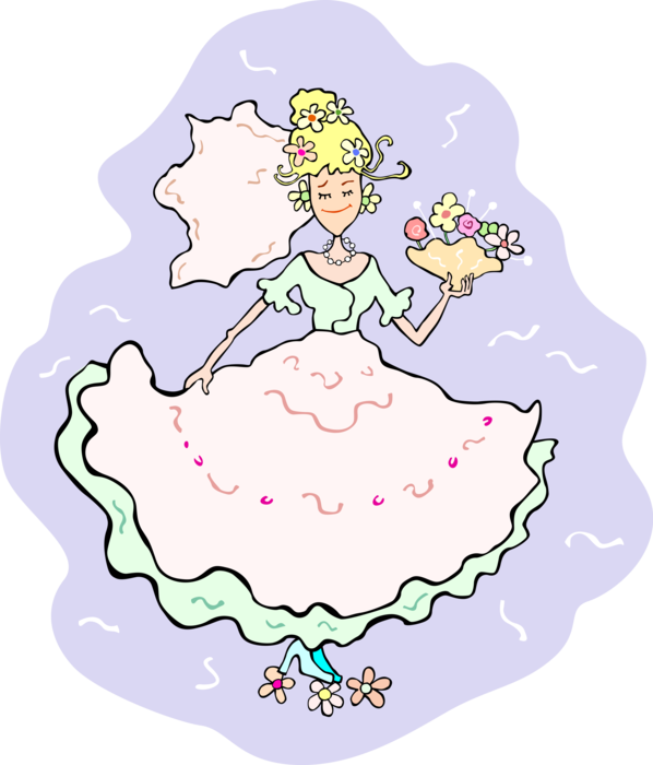 Vector Illustration Of Wedding Day Bride In Wedding - Bridal Shower Clip Art - Free Transparent PNG Clipart Images Download. - Wedding Transparent PNG Free Download