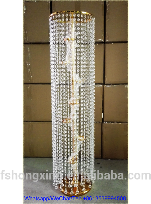 High Aisle Gold Metal Wedding Flower Stand With Crystal - Chandelier Transparent PNG - 626x665 - Free Download on - Wedding Transparent PNG Free Download