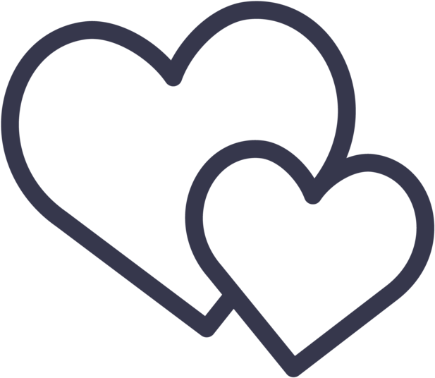 Royalty Free Stock Friends Svg Heart - Double Heart Icon Png Transparent PNG - 800x800 - Free Download on - Wedding Transparent PNG Free Download