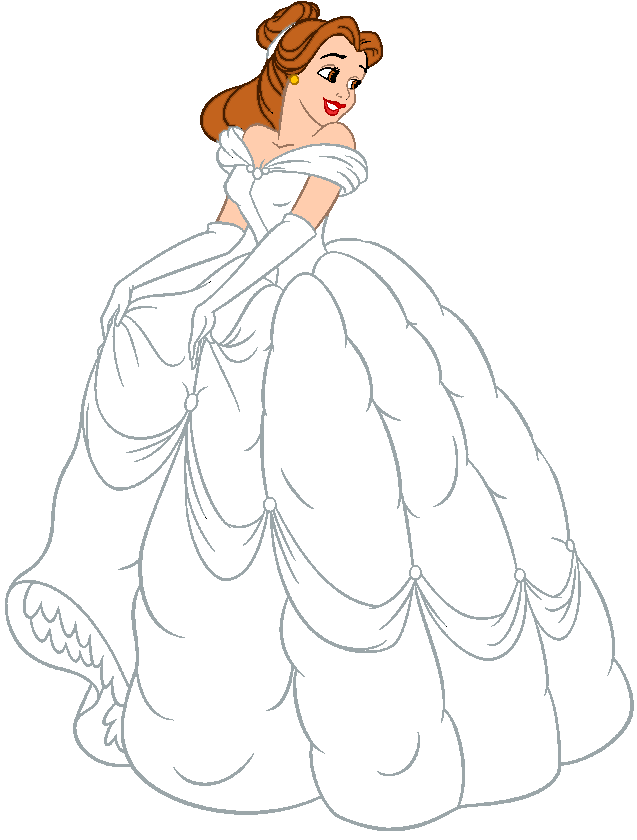 Wedding Dress Clipart Belle - Belle Wedding Dress Disney Cartoon Transparent PNG - 637x840 - Free Download on - Wedding Transparent PNG Free Download