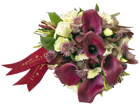 Calla Lily Wedding Bouquet Hk$1,600 - Garden Roses - Free Transparent PNG Clipart Images Download. - Wedding Transparent PNG Free Download