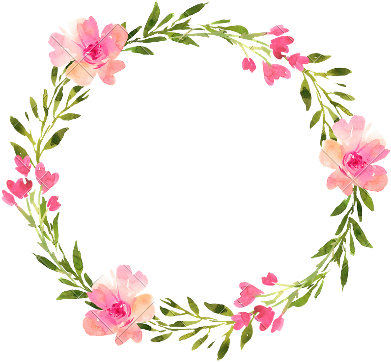 Floral Wedding Wreath With Roses - Floral Wreath Logo Transparent - Free Transparent PNG Clipart Images Download. - Wedding Transparent PNG Free Download