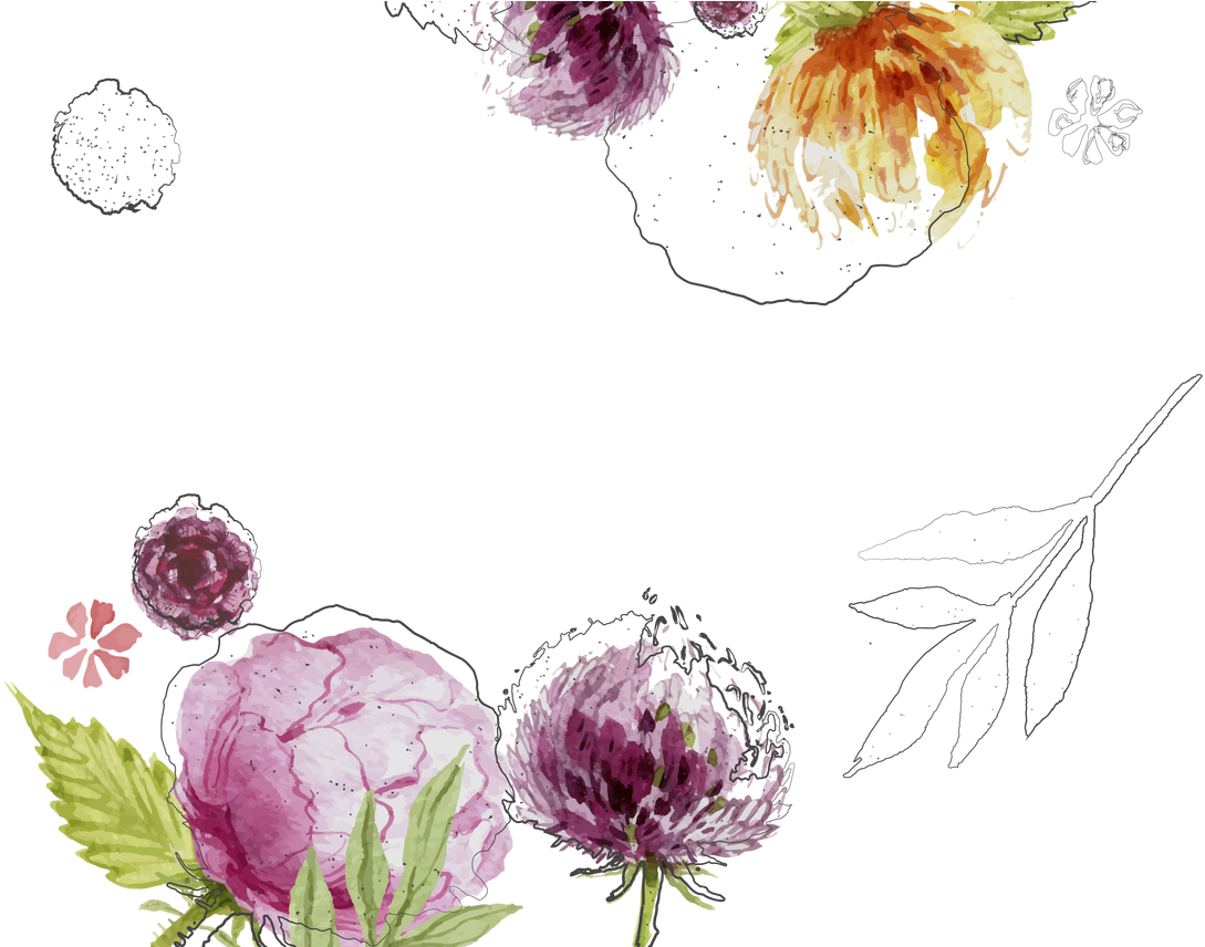 Wedding Invitation Watercolour Flowers Watercolor Painting - Watercolor Flowers Vector - Free Transparent PNG Clipart Images Download. - Wedding Transparent PNG Free Download