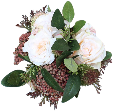 Looking For Peach Wedding Flowers Or Bouquets Get Hassle-free, - Rose, Lilac &thistle Silk Bridal Bouquet In Peach - Free Transparent PNG Clipart Images Download. - Wedding Transparent PNG Free Download