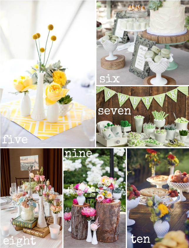 15 Reasons To Use Milk Glass At Your Wedding So Classic - Wedding Transparent PNG - 650x850 - Free Download on - Wedding Transparent PNG Free Download